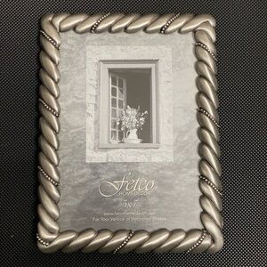 Fetco 5x7 Rope design Pewter Picture Frame